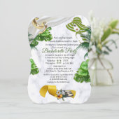 Romantisch Tropisch vrijgezellenfeest Kaart (Staand voorkant)