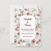 Romantisch trouw bloemendesign save the date kaart (Voorkant)