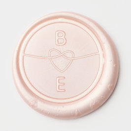 Romantisch Trouw Monogram Waxzegel Sticker