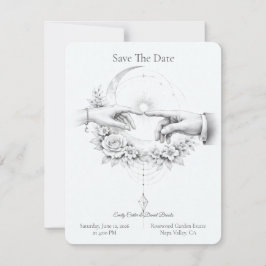 Romantisch Trouwen Handen Minimalistisch Ontwerp Save The Date