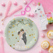 Romantisch Trouwpaar Bord Design | Elegante Bri (Feest)