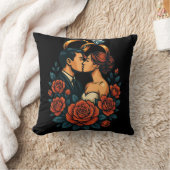 Romantisch Trouwpaar Lange Mouwen T-shirt Kussen (Deken)