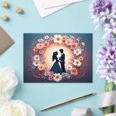 Romantisch Trouwpaar Silhouet Acryl Uitnodigingen (Insitu (Huwelijk))