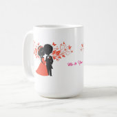 Romantisch Trouwpaar Silhouet Koffiemok (Voorkant links)