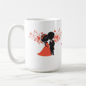 Romantisch Trouwpaar Silhouet Koffiemok (Links)