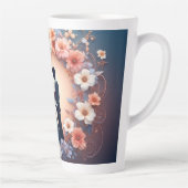 Romantisch Trouwpaar Silhouet Latte Mok (Rechts)