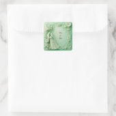 Romantisch Trouwpaar Vierkante Sticker (Tas)