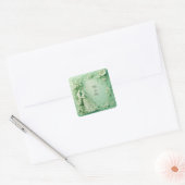 Romantisch Trouwpaar Vierkante Sticker (Envelop)