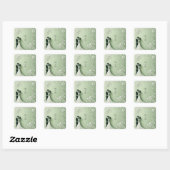 Romantisch Trouwpaar Vierkante Sticker (Vel)