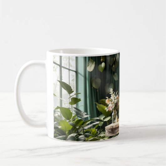 Romantisch tuinlandschap koffiemok (Links)