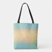 Romantisch turquoise en geel pastelontwerp tote bag (Achterkant)