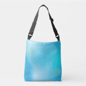 Romantisch turquoise pastel harten design crossbody tas (Voorkant)