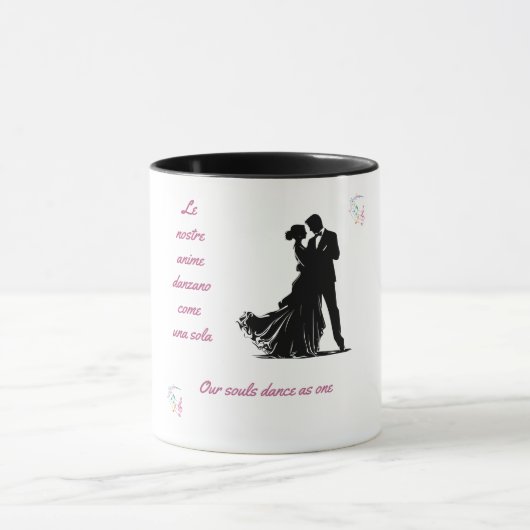 Romantisch tweetalig danspaar mok (Midden)
