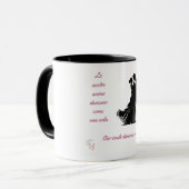 Romantisch tweetalig danspaar mok (Voorkant links)