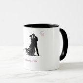 Romantisch tweetalig danspaar mok (Voorkant rechts)