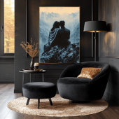 Romantisch Uitzicht in monochrome stijl Poster