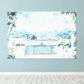 Romantisch uitzicht op het Meer van Como Canvas Afdruk (Insitu (Houten vloer))