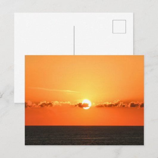 Romantisch Uitzicht, prachtige zonsondergang in de Briefkaart (Voorkant / Achterkant)