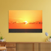 Romantisch uitzicht, prachtige zonsondergang in de canvas afdruk (Insitu (Woonkamer))