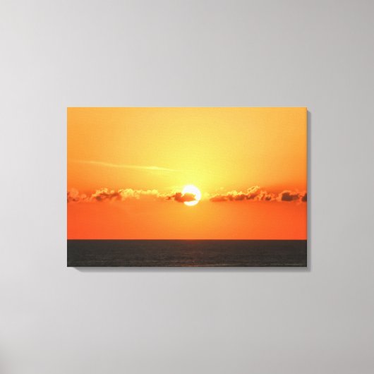 Romantisch uitzicht, prachtige zonsondergang in de canvas afdruk (Voorkant)