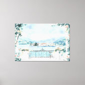 Romantisch Uitzicht van het Comomeer Canvas Afdruk (Voorkant)