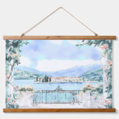 Romantisch Uitzicht van het Comomeer Hangend Wandkleed (Voorkant)