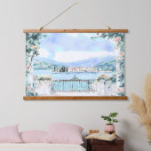 Romantisch Uitzicht van het Comomeer Hangend Wandkleed (Slaapkamer)