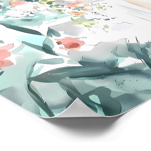 Romantisch Uitzicht van het Comomeer Poster (Hoek)