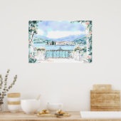 Romantisch Uitzicht van het Comomeer Poster (Keuken)