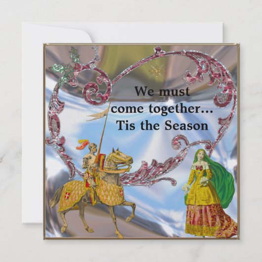 Romantisch Uniek Mooie Kerstuitnodiging Kaart (Voorkant)