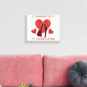 Romantisch Valentijns gewikkeld doek Canvas Afdruk (Insitu (Woonkamer))