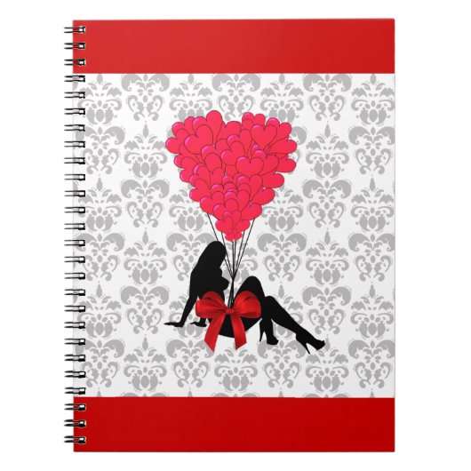 Romantisch Valentijns ontwerp Notitieboek (Voorkant)