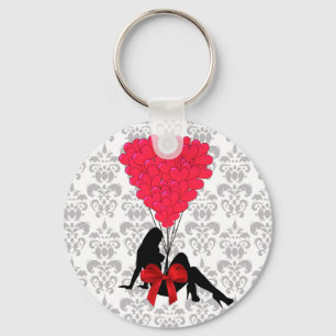 Romantisch Valentijns ontwerp Sleutelhanger