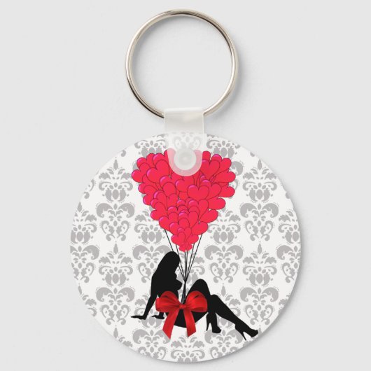 Romantisch Valentijns ontwerp Sleutelhanger (Voorkant)