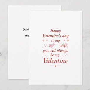 Romantisch Valentijnsbericht voor vrouw Feestdagenkaart