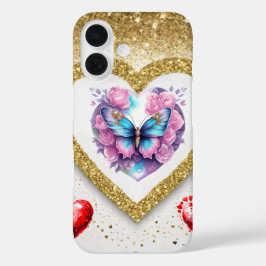 Romantisch Valentijnsdag behang - trendy design iPhone 16 Hoesje