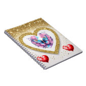 Romantisch Valentijnsdag behang - trendy design Notitieboek (Rechterzijde)