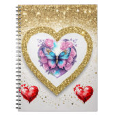 Romantisch Valentijnsdag behang - trendy design Notitieboek (Voorkant)