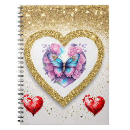 Romantisch Valentijnsdag behang - trendy design Notitieboek