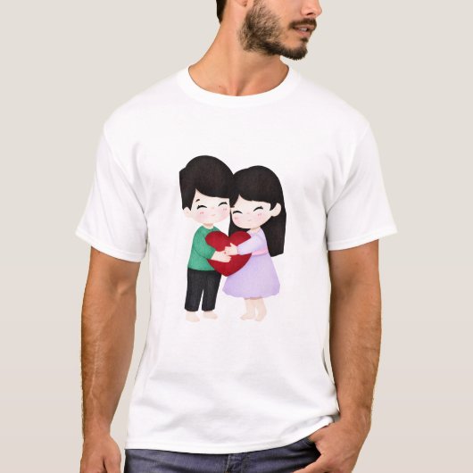 Romantisch Valentijnsdag Citaat T-Shirt (Voorkant)