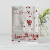 Romantisch Valentijnsdag Feest Kaart (Staand voorkant)