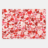 Romantisch Valentijnsdag hartpatroon Inpakpapier Vel (Voorkant 2)