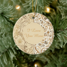 Romantisch, Valentijnsdag, Ik Hou Meer van Jou,  Keramisch Ornament