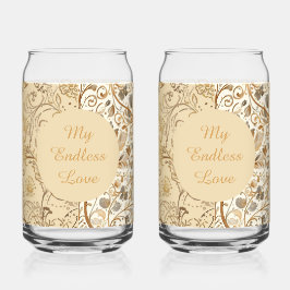 Romantisch, Valentijnsdag, Mijn Eindeloze Liefde,  Blikvorm Glas