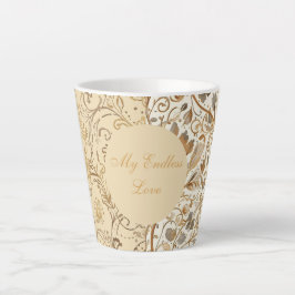 Romantisch, Valentijnsdag, Mijn Eindeloze Liefde Latte Mok