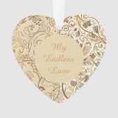 Romantisch, Valentijnsdag, Mijn Eindeloze Liefde Ornament (voorkant)
