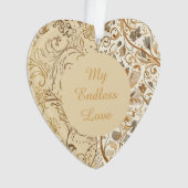 Romantisch, Valentijnsdag, Mijn Eindeloze Liefde Ornament (voorkant)