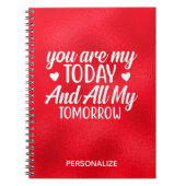 Romantisch Valentijnsdag Notitieboek voor paren (Voorkant)