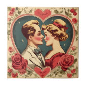  romantisch Valentijnsdag paar Tegeltje (Voorkant)