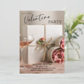Romantisch Valentijnsdagfeest Kaart (Staand voorkant)